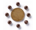 Koraliki Gładkie Klasyczne w Kształcie Kulki 6mm Akryl Brązowe 50szt