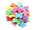 KORALIKI AKRYLOWE MOTYLKI MOTYLE MOTYL DO BIŻUTERII PASTELOWE 14mm MIX 50sz