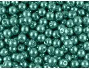 PERŁA PERŁY PEREŁKI SZKLANE 6mm seledyn 30 sztuk