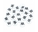 LITERA W - koraliki OKRĄGŁE literki ALFABET LITERKA do IMION NAPISÓW 50szt