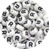 LITERA R - koraliki OKRĄGŁE literki ALFABET LITERKA do IMION NAPISÓW 50szt