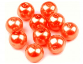 KORALIKI MROŻONE SZNUR 8mm SZKLANE 52szt mleczne