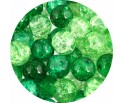 KORALIKI SZKLANE CRACKLE "SPĘKANE" MIX ZIELONE ODCIENIE ZIELENI 8mm 50szt
