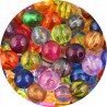 KORALIKI AKRYLOWE TRANSPARENTNE KULE KULKI MIX KOLOROWE 8mm 50szt
