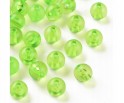 KORALIKI AKRYLOWE TRANSPARENTNE KULE KULKI ZIELONE JSANE 8mm 50szt