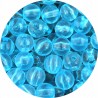 KORALIKI AKRYLOWE TRANSPARENTNE KULE KULKI BŁĘKITNE 8mm 50szt
