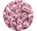KORALIKI AKRYLOWE TRANSPARENTNE KULE KULKI RÓŻOWE JASNE 8mm 50szt