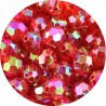 KORALIKI SZLIFOWANE OPALIZUJĄCE BŁYSZCZĄCE AKRYLOWE CZERWONE 8mm 50szt