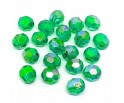 KORALIKI SZLIFOWANE OPALIZUJĄCE BŁYSZCZĄCE AKRYLOWE ZIELONE 8mm 50szt