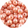 KORALIKI AKRYLOWE KULKI OPALIZUJĄCE BŁYSZCZĄCE POMARŃCZOWE 8mm 50szt