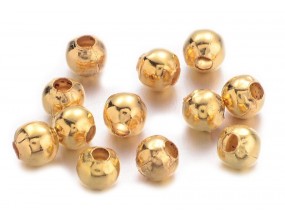 Kule kuleczki dystansowe 4mm kolor złoty 100szt