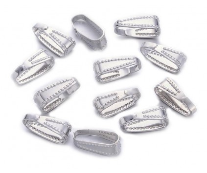 ZAWIESZKI CHARMS GWIAZDKI 10x12mm k. srebrny 4szt metal