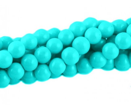 KORALIKI SZKLANE POWLEKANE sznur 8mm 50 sztuk kula