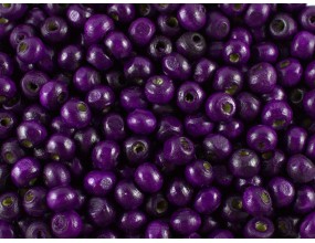 KORALIKI DREWNIANE DREWNO FIOLETOWY 6mm 150szt
