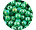 KORALIKI AKRYLOWE KULKI OPALIZUJĄCE BŁYSZCZĄCE ZIELONE 8mm 50szt