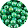 KORALIKI AKRYLOWE KULKI OPALIZUJĄCE BŁYSZCZĄCE ZIELONE 8mm 50szt