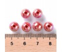 KORALIKI AKRYLOWE KULKI OPALIZUJĄCE BŁYSZCZĄCE CZERWONE 8mm 50szt