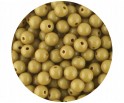 Koraliki Gładkie Klasyczne w Kształcie Kulki 8mm 50szt Akryl Musztardowe