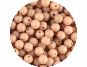 Koraliki Kule Akrylowe Pastelowe Gładkie 8mm 50sz Beżowe