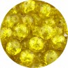 KORALIKI SZKLANE CRACKLE "SPĘKANE" ŻÓŁTE 8mm 50szt