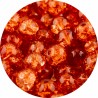 KORALIKI SZKLANE CRACKLE "SPĘKANE" KULE POMARAŃCZOWE 8mm 50szt