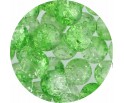 KORALIKI SZKLANE CRACKLE DWUBARWNE BIAŁO - ZIELONE J. 8mm 50szt