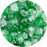 KORALIKI SZKLANE CRACKLE DWUBARWNE BIAŁO - ZIELONE C. 8mm 50szt