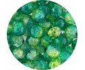 KORALIKI SZKLANE CRACKLE DWUBARWNE SELEDYNOWO - ZÓŁTE 8mm 50szt