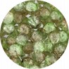 KORALIKI SZKLANE CRACKLE DWUBARWNE BRĄZOWO - ZIELONE 8mm 50szt