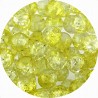 KORALIKI SZKLANE CRACKLE DWUBARWNE BIAŁO - ŻÓŁTE 8mm 50szt