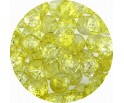KORALIKI SZKLANE CRACKLE DWUBARWNE BIAŁO - ŻÓŁTE 8mm 50szt