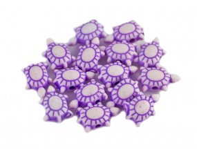 Koraliki żółwie żółwiki akryl 11.5x8mm 20szt fiol.