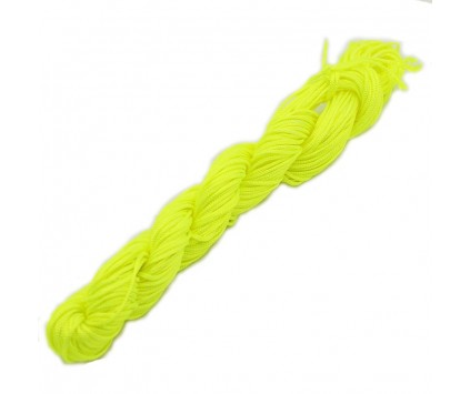 SZNUREK NYLONOWY 1mm DO SHAMBALLA 24m żółty neon