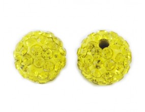 KORALIKI SHAMBALLA kula 10mm k. cytrynowy