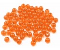 Koraliki kuleczki akrylowe 6mm pomarańczowe 60szt