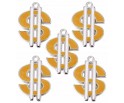 Zawieszka Emaliowana Dolar Pieniądz Waluta Żółty do Biżuterii Metal 5szt