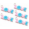 Zawieszka Emaliowana do Bransoletek Biżuterii Napis LOVE Wisiorek 32mm 5szt