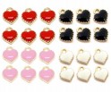 Zawieszka emaliowana Bransoletek SERCE Serca Mix Emalia 8mm 4 kolory 24sz