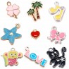 Zawieszka Emaliowana Do Bransoletek Biżuterii Zawieszki Charms Mix 9szt