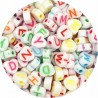 Koraliki LITERKI Litery Serca Serduszka Kolorowe Alfabet 7mm 100szt Mix