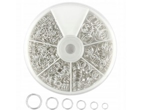 ZESTAW PÓŁFABRYKATÓW OGNIWKA 4-10mm 525szt ORGANIZER KARUZELA KÓŁECZKA