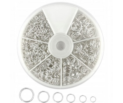 ZESTAW PÓŁFABRYKATÓW OGNIWKA 4-10mm 525szt ORGANIZER KARUZELA KÓŁECZKA