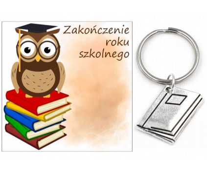 BRELOK BRELOCZEK NA SZCZĘŚCIE ZESZYT KSIĄŻKA ZAKOŃCZENIE ROKU SZKOLNEGO