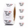 Naklejki Podziękowanie za Zamówienie "THANK YOU FOR YOUR ORDER" 2,5cm 50szt