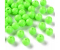 Koraliki Gładkie Klasyczne w Kształcie Kulki 10mm 20szt Akryl Zielone