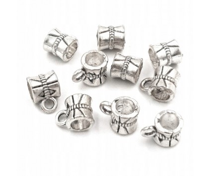 Przekładka Modułowa KORALIKI MODUŁOWE Przekładki z Uszkiem Metal 9x6mm 10sz