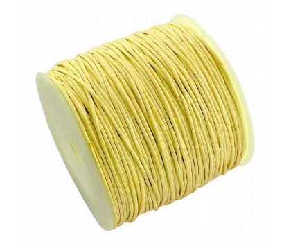 Sznurek Jubilerski Woskowany Żółty 1mm 10m