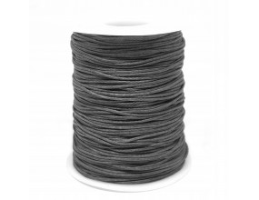 Sznurek Jubilerski Woskowany Szary Ciemny 1mm 10m