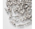 Zapięcie Skręcane Śrubowe do Biżuterii 14mm Mosiądz 7x3mm k. Platynowy 10sz