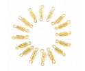 Zapięcie Skręcane Śrubowe do Biżuterii 14mm Mosiądz 7x3mm Złote 10szt